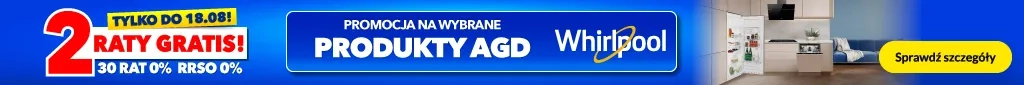 AGD - Whirpool 2 raty gratis - 0825 - baner główny belka 1024x85 zmywarki , piekarniki, kuchenka mikrofalowa, lodówka do zabudowy, płyty do zabudowy, zamrażarki, pralki
